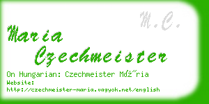 maria czechmeister business card